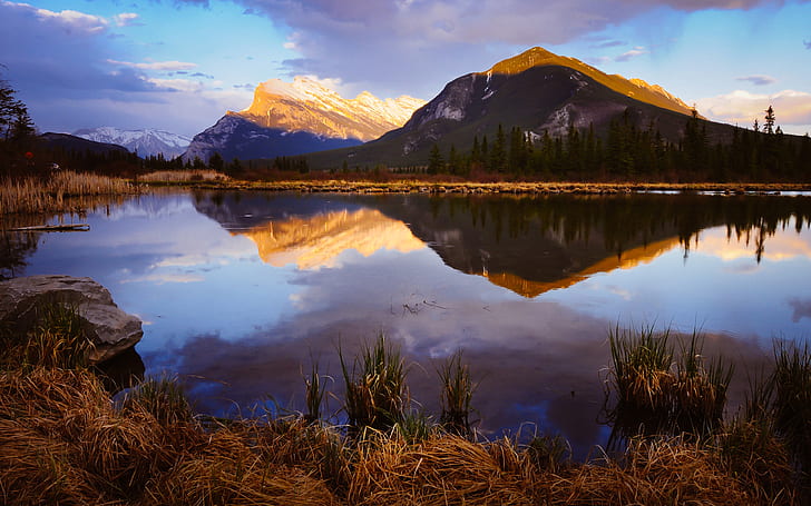 Vermilion Lake In Banff Alberta Canada Morning Sunrise Landscape Nature Hd Wallpapers For Tablets Free Download Best Hd Desktop Wallpapers 3840×2400, HD wallpaper