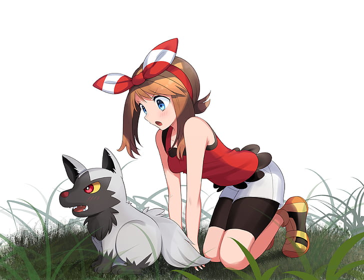 Pokémon, Pokémon: Omega Ruby and Alpha Sapphire, May (Pokémon), Poochyena (Pokémon), HD wallpaper