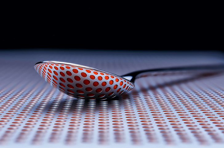 abstract, background, circle, creativity, focus stacking, form, orange, pattern, spoon, structure, tabletop photography, HD wallpaper