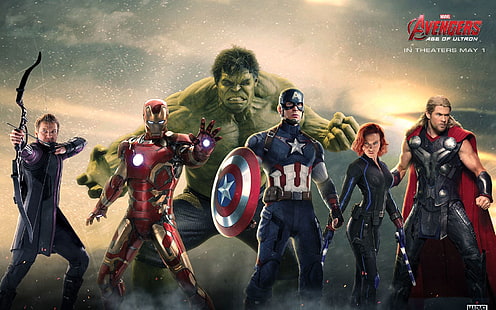 Avengers: Age Of Ultron Banner, Avangers тапет, Филми, Холивудски филми, Холивуд, 2015, Avengers: Age of ultron, HD тапет HD wallpaper