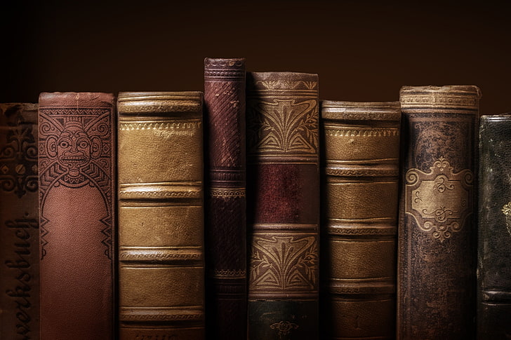 assorted-title books, books, old, tomes, HD wallpaper