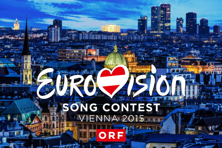 إعلان مسابقة Euro Vision للأغاني في فيينا 2015 ، يوروفيجن 2015 ، فيينا ، النمسا، خلفية HD