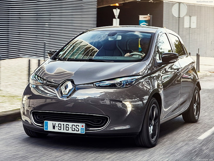 2016, mobil, listrik, Renault, Zoe, Wallpaper HD