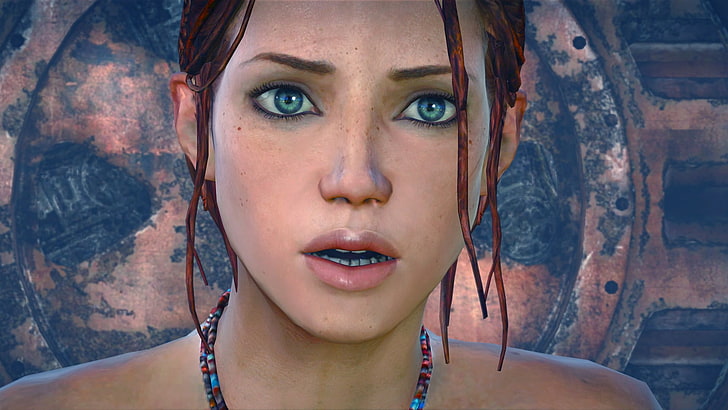 kvinnans ansikte, förslavad: Odyssey till väst, videospel, Trip, HD tapet