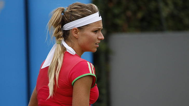 Maria Kirilenko, tênis, mulheres, loira, tranças, faixa de cabelo, HD papel de parede