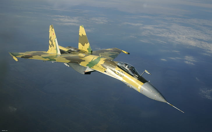Sukhoi Su-35, Sukhoi Su-34, pesawat militer, pesawat terbang, Angkatan Udara Rusia, militer, Wallpaper HD