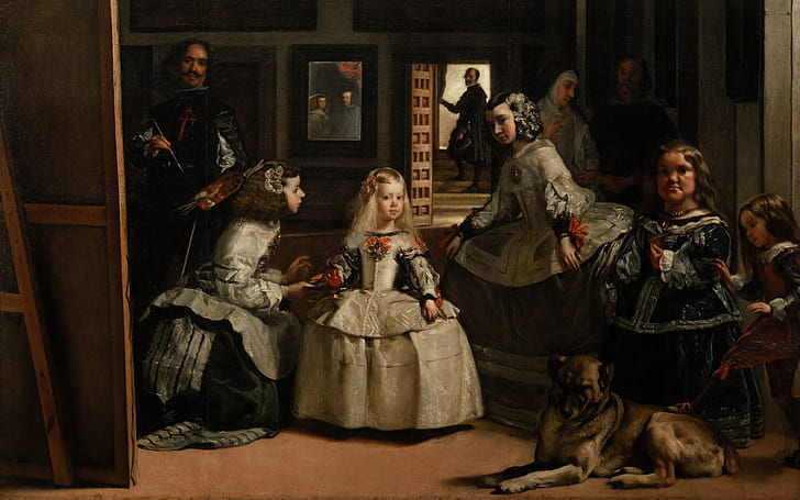 Madrid, Diego Velazquez, พิพิธภัณฑ์ปราโด, จิตรกรชาวสเปน, สีน้ำมันบนผ้าใบ, ครอบครัวของ Philip IV, Las Meninas, 1656, Diego rodríguez de Silva และ Velasquez, Ladies-in-waiting, National Museum of the Prado, Diego Rodriguez de Silva y Velazquez, วอลล์เปเปอร์ HD