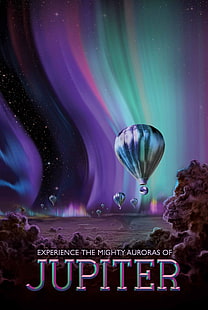 космос, планета, туристические плакаты, НАСА, научная фантастика, JPL (Лаборатория реактивного движения), Юпитер, HD обои HD wallpaper