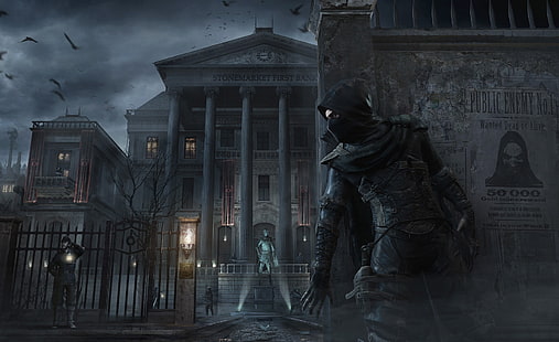 Thief 4 Bank Heist Mission, Assassin's Creed digital wallpaper, Games, Thief, Mission, Bank, 2014, Heist, HD wallpaper HD wallpaper