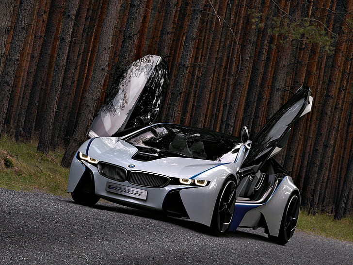 Концептуална кола на BMW, красива, крила, BMW, концепция, кола, красива, крила, HD тапет