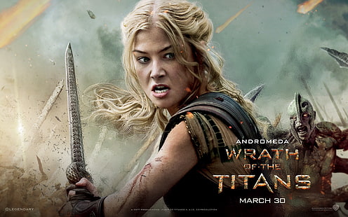 Rosamund Pike in Wrath of the Titans, Rosamund, Pike, Wrath, Titans, Sfondo HD HD wallpaper