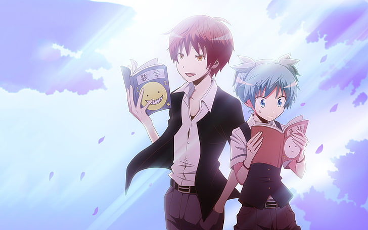 Anime, Kelas Pembunuhan, Karma Akabane, Nagisa Shiota, Wallpaper HD