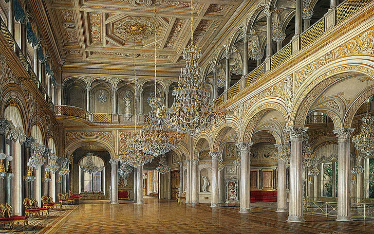 Sankt Petersburg Rosja Pawilon Hall Hermitage Museum Petersburg Nieznany artysta, Tapety HD
