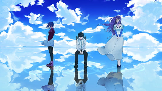 Schwarzhaariger Anime-Charakter, Tokyo Ghoul, Anime, Kaneki Ken, Kirishima Touka, Kamishiro Rize, Anime-Mädchen, HD-Hintergrundbild HD wallpaper