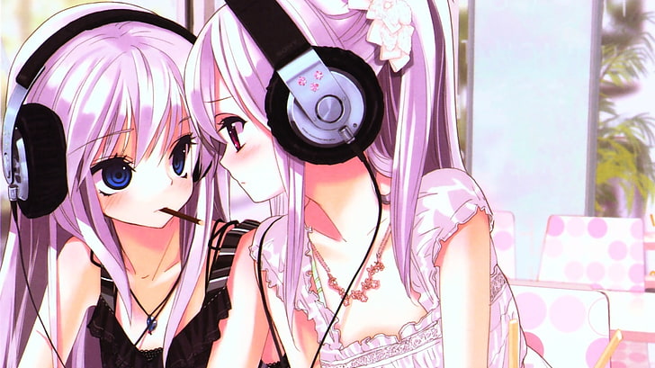 headphones girl anime girls 1680x1050  Anime Hot Anime HD Art , Anime Girls, headphones girl, HD wallpaper