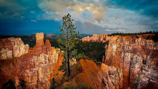 пейзаж, Национальный парк Брайс-Каньон, штат Юта, HD обои HD wallpaper
