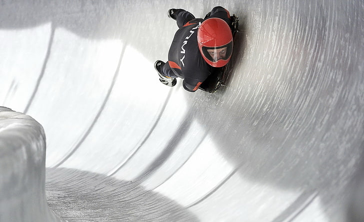 olahraga, orang, es, bobsleigh, kerangka, Wallpaper HD