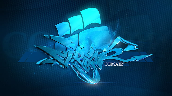 Corsair logo, corsair, company, technology, computer, HD wallpaper