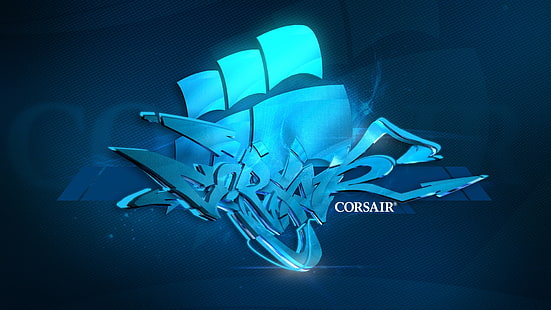 Corsair логотип, Corsair, компания, технология, компьютер, HD обои HD wallpaper