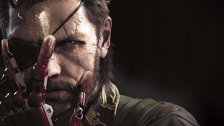 خلفية رقمية لشخصية الذكور ، Metal Gear Solid ، Metal Gear Solid V: The Phantom Pain ، الرجال ، ألعاب الفيديو ، بقع العين ، الجندي ، Metal Gear، خلفية HD