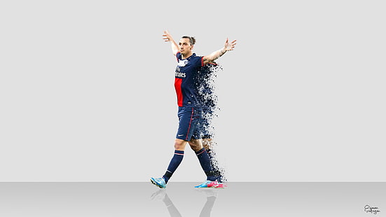 Herren Trikot blau und rot, Zlatan Ibrahimovic, Paris Saint-Germain, Nike, Fußballer, Fußball, Herren, HD-Hintergrundbild HD wallpaper