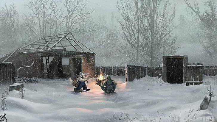 Schneefeld, S.T.A.L.K.E.R., Winter, Videospiele, apokalyptisch, HD-Hintergrundbild