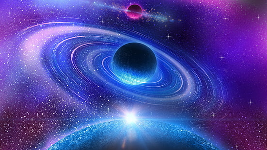 niebieska planeta, przestrzeń, planeta, wszechświat, Tapety HD HD wallpaper