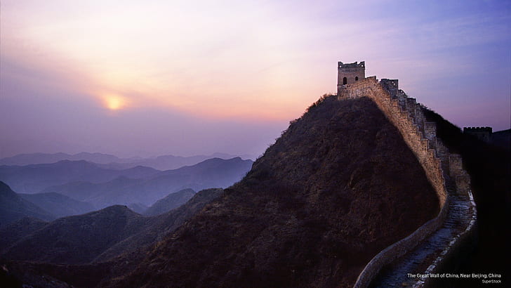 Wielki Mur Chiński, niedaleko Pekinu, Chiny, zabytki, Tapety HD