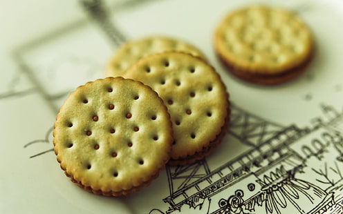 biscuits, biscuit, nourriture, dessin, Fond d'écran HD HD wallpaper