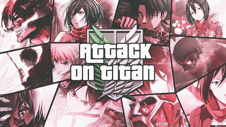 Attack on Titan digital wallpaper, Anime, Attack On Titan, Armin Arlert, Eren Yeager, Levi Ackerman, Mikasa Ackerman, Shingeki No Kyojin, HD wallpaper