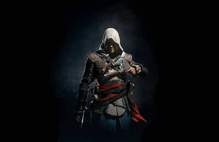 Assassin's Creed Charaktertapete, Pirat, Schwarze Flagge, Attentäter, Edward Kenway, Assassin's Creed IV: Schwarze Flagge, HD-Hintergrundbild