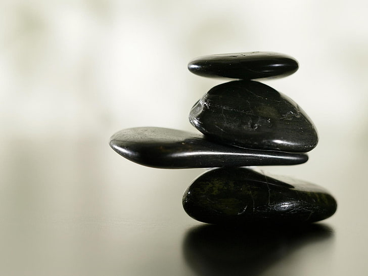 keseimbangan, hitam, alam, batu, Wallpaper HD