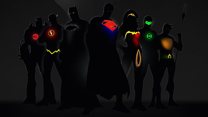 Aquaman, Batman, DC Comics, Green Lantern, Justice League, superhero, superman, The Flash, Wonder Woman, HD wallpaper