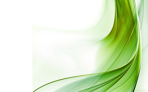 carta da parati digitale verde e bianca, arte astratta, verde, digitale, opere d'arte, Sfondo HD HD wallpaper