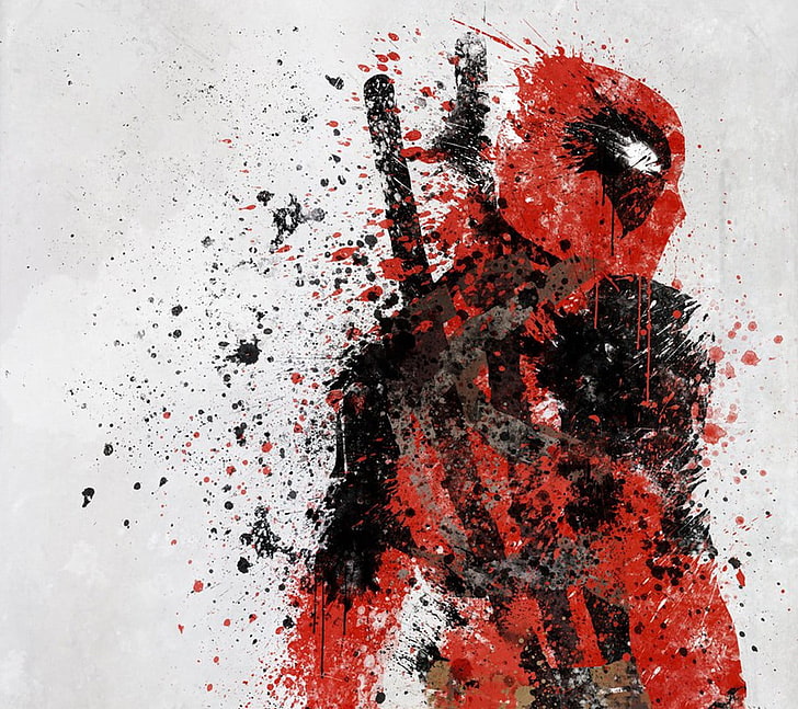Deadpool painting, Merc with a mouth, Deadpool, Marvel Comics, Marvel Heroes, HD wallpaper