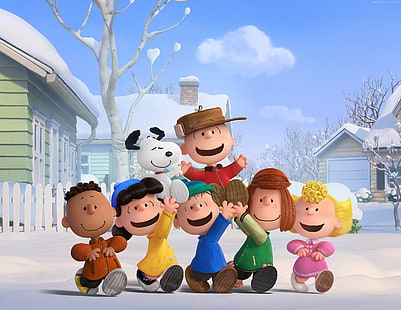 chiot, Snoopy, Charlie Brown, Bill Melendez, Meilleurs films d'animation de 2015, The Peanuts Movie, 2015, chien, film, dessin animé, film, Noah Schnapp, Fond d'écran HD HD wallpaper