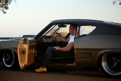 Fast and Furious 7, Vin Diesel, Fast and Furious 7, Vin Diesel, Dominic Toretto, Sfondo HD HD wallpaper