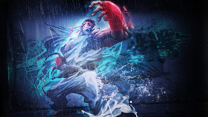 Ryu in the street fighter, street, fighter, games, HD wallpaper
