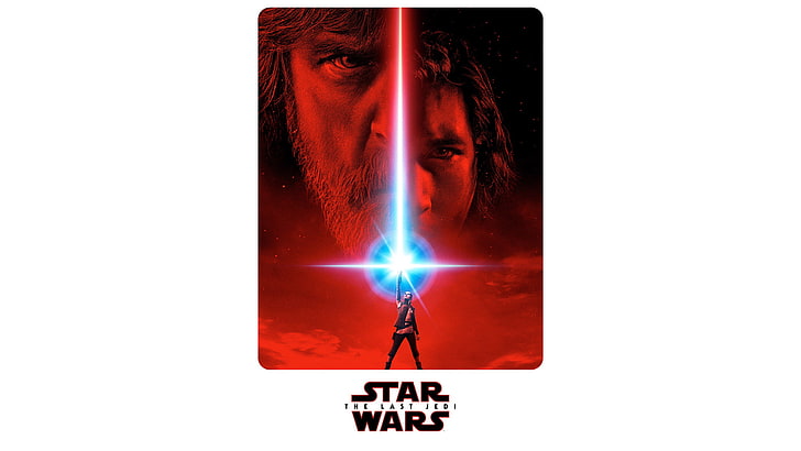Star Wars: The Last Jedi, Star Wars, Luke Skywalker, Kylo Ren, Rey (dari Star Wars), lightsaber, Wallpaper HD