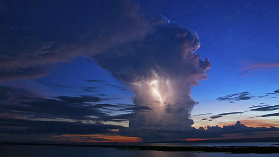 Storm Supercell Clouds Lightning HD、自然、雲、雷、嵐、スーパーセル、 HDデスクトップの壁紙 HD wallpaper