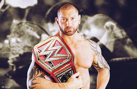 Dave Batista, WWE, dünya güreş eğlencesi, wwe şampiyonu, güreş, güreşçi, wwe evrensel şampiyonası, UFC, HD masaüstü duvar kağıdı HD wallpaper