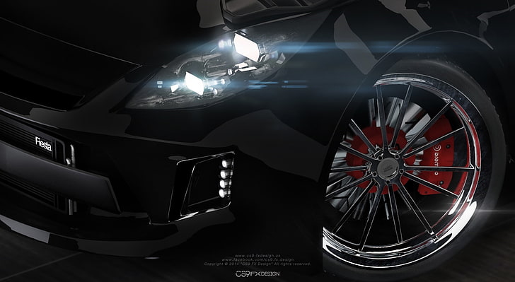 Modelado 3D - Ford Fiesta - Diseño CS9 FX, vehículo negro, Artístico, 3D,  Fondo de pantalla HD | Wallpaperbetter