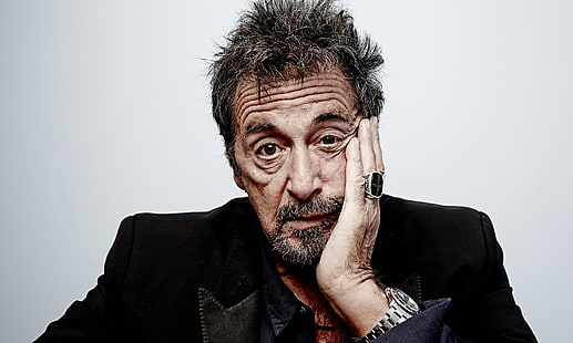 Herren schwarzer Blazer, Al Pacino, Schauspieler, Gesicht, Uhren, HD-Hintergrundbild HD wallpaper