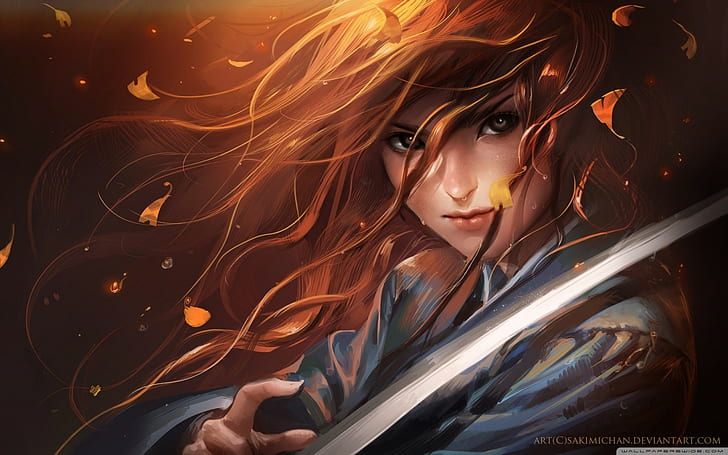 Sword Warrior Face Drawing HD, fantasy, rysunek, twarz, miecz, wojownik, Tapety HD