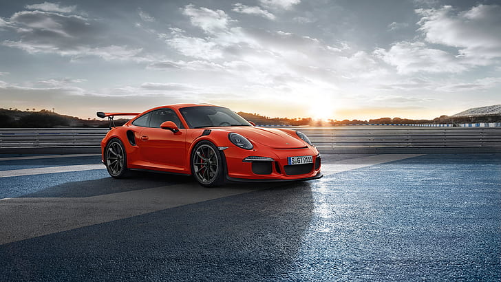 Отлично, 2015, Porsche 911 GT3 RS, Orange Car, На улице, отлично, 2015, Porsche 911 GT3 RS, Orange Car, на улице, HD обои
