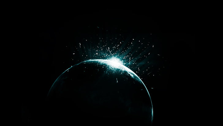 วอลล์เปเปอร์ดิจิตอลดาวเคราะห์เศษดาวเคราะห์ระเบิดผลกระทบ spacebjmb, วอลล์เปเปอร์ HD