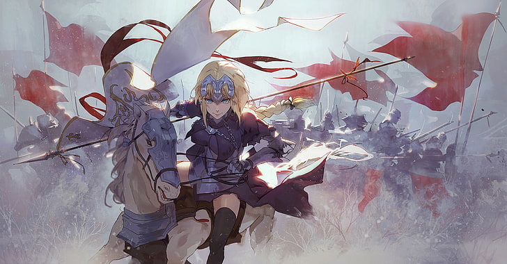 Fate / Apocrypha, anime girls, Jeanne d'Arc, Ruler (Fate / Apocrypha), Sfondo HD