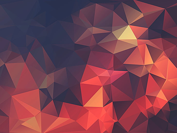 red wallpaper, abstract illustration, minimalism, red, abstract, digital art, artwork, low poly, geometry, HD wallpaper