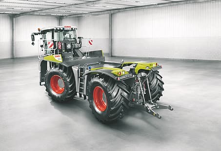foto, besar, hanggar, traktor, kabin, adalah, roda, Claas, roda besar, hidrolika, mesin pertanian, traktor besar, Claas Xerion 4000, Wallpaper HD HD wallpaper