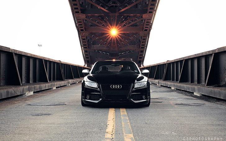 Schwarzer Audi S5, schwarze Audi Limousine, schwarzer Audi, Autos, HD-Hintergrundbild